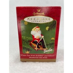 Hallmark Keepsake‎ 2000 Winter Fun With Barbie And Kelly Ornament
